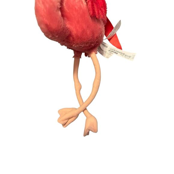 16" Ikea Floppy Flamingo Plush Bird Hot Pink Onskad Long Stitched Eyes - Picture 4 of 8
